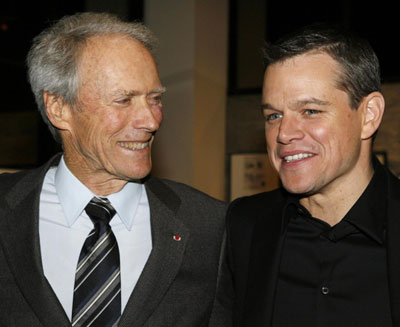 Damon and Eastwood at L.A. premiere of film 