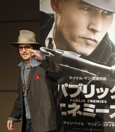 Johnny Depp promotes movie 
