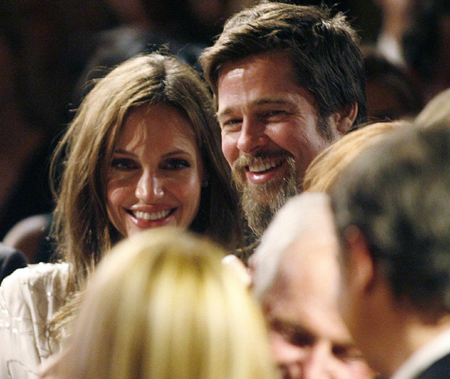 Brad Pitt and Angelina Jolie attend UNICEF Ball