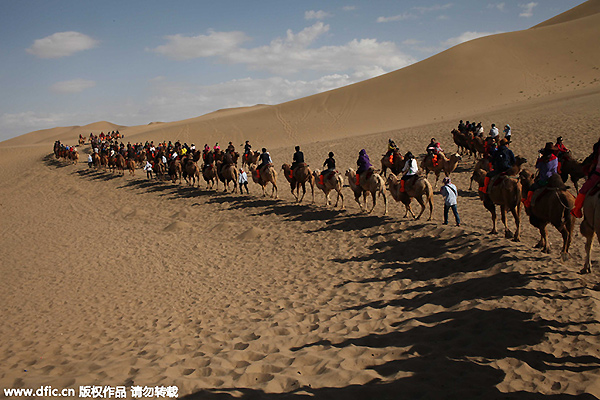 Most famous Chinese cities on the ancient Silk Road linking China, Europe