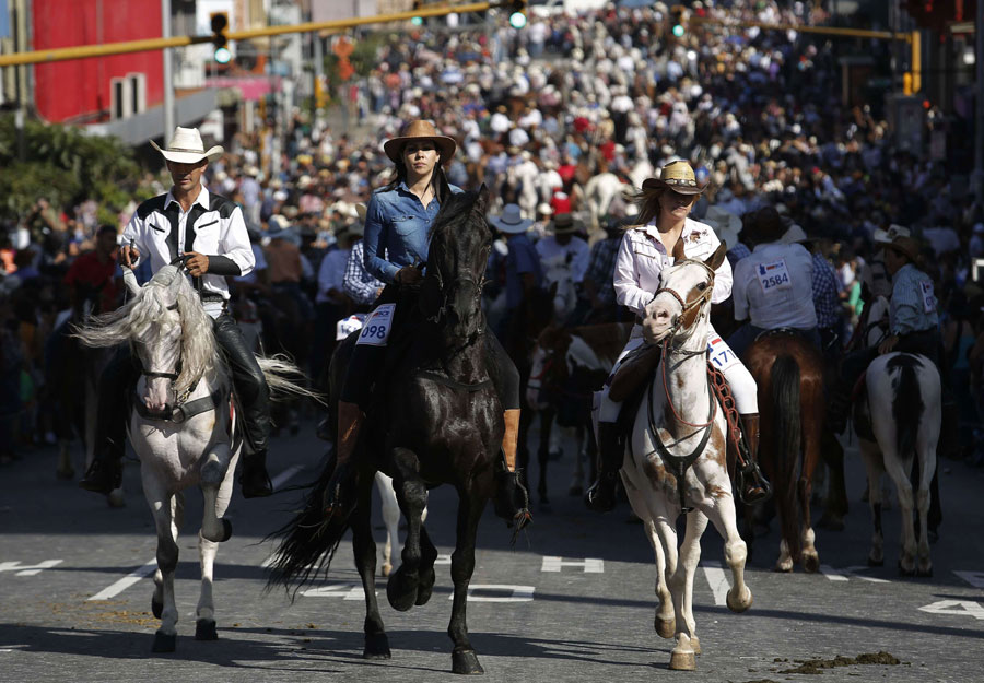 Year-end horse-ride parade California