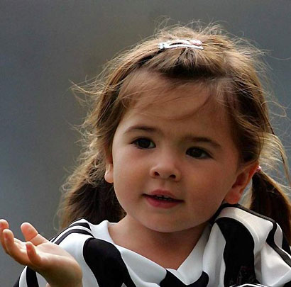 England striker Michael Owen and his daughter Gemma Rose Owen