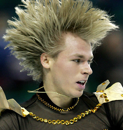 Italy's Karel Zelenka performs at the World Figure Skating Championships in Calgary, Canada March 20, 2006. 
