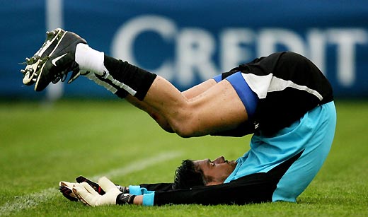 Switzerland's national soccer team goalkeeper Pascal Zuberbuhler 