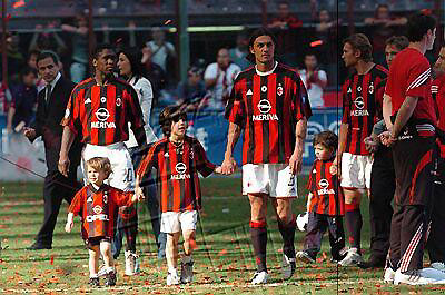 Paolo Maldini and his son Christian Maldini