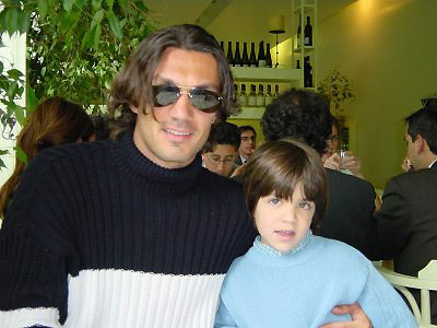 Paolo Maldini and his son Christian Maldini