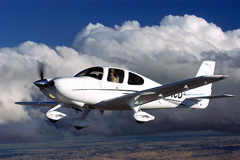 A Cirrus SR20-GTS airplane is shown in this undated publicity photograph obtained from the plane's manufacturer CirrusDesign on October 11, 2006. A plane similar to the one shown, owned by New York Yankees pitcher Cory Lidle, is believed to have been the small plane that crashed into a Upper East Side apartment building in New York according to local media reports.