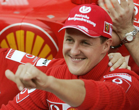 michael schumacher wife. driver Michael Schumacher