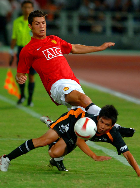 Manchester United beat the English club in a friendly match