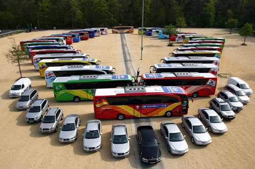 Cute busses for World Cup