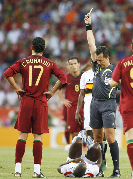 Yellow and red cards at World Cup