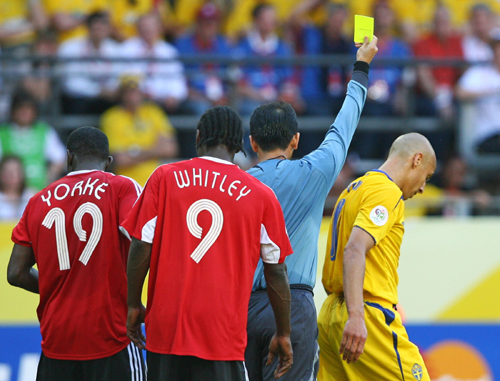 Yellow and red cards at World Cup