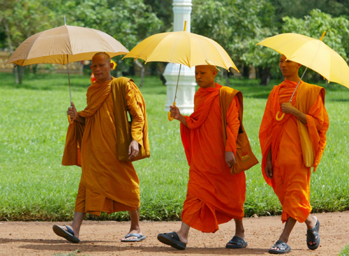 Monks, also soccer fans