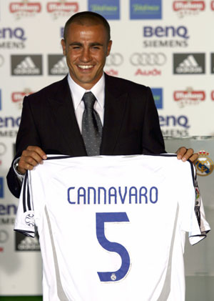 cannavaro real madrid jersey