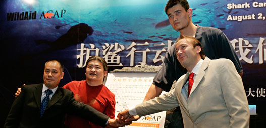 Yao swears off shark's fin