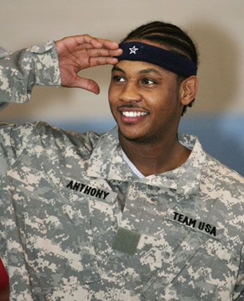NBA stars show in army base