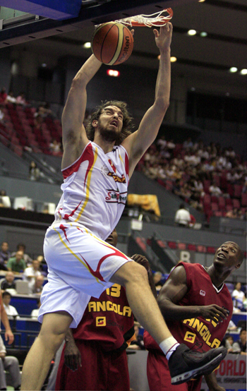 Spain downs Angola 93-83
