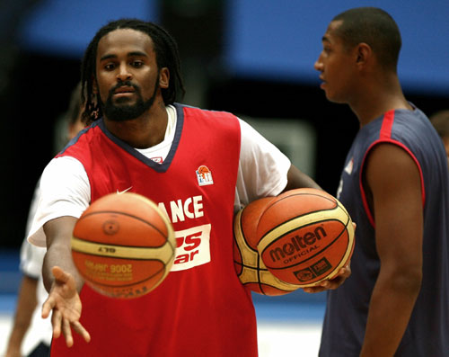 Basketball training session