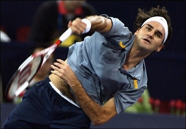 Federer reaches semis, brings Nalbandian along