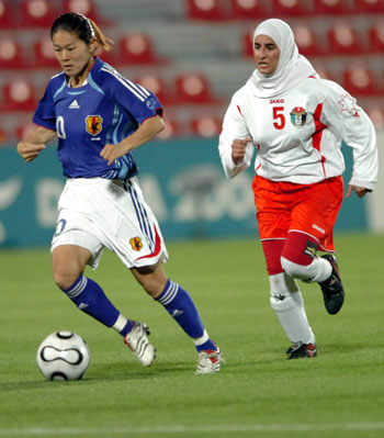 Football players in scarf