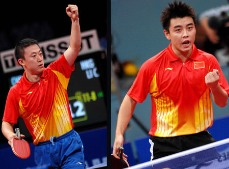All-Chinese final set in men's singles table tennis