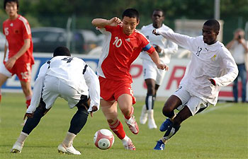 China beat Ghana to enter semifinals in Toulon 