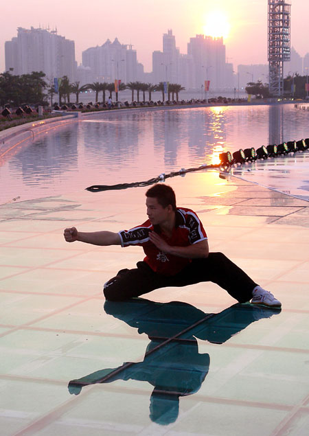 Kungfu show for Asiad opening ceremony 