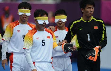 China ties France 0-0 at football 5-a-side