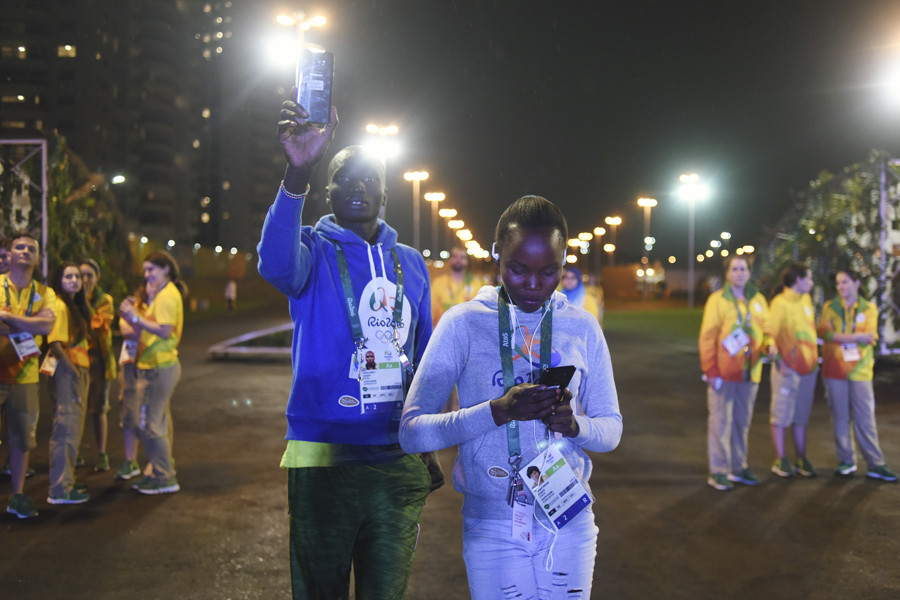 Rio Olympic Village: Flags, athletes and samba