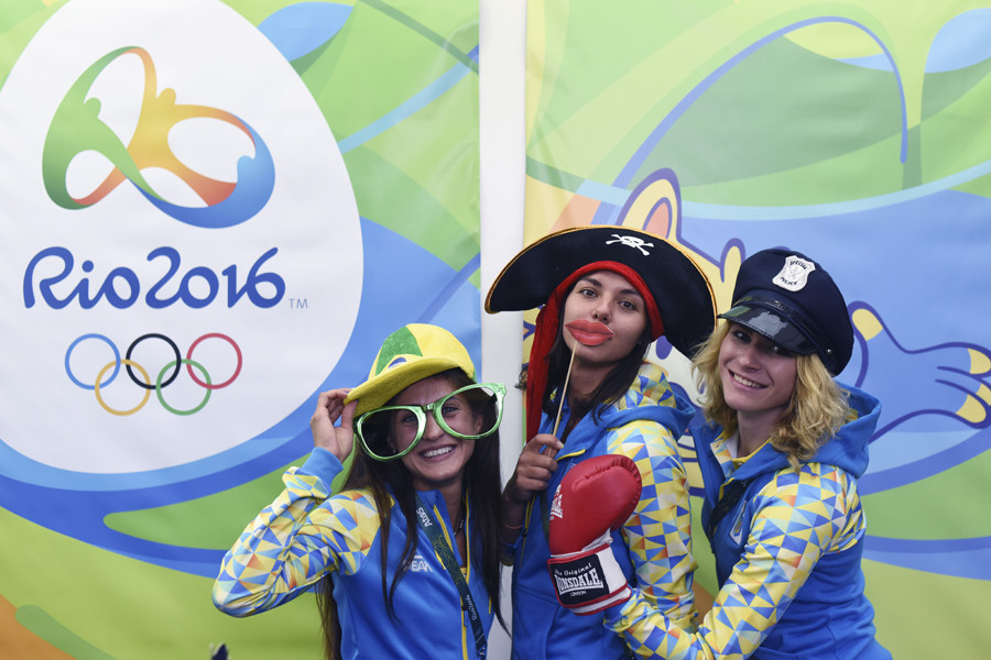 Rio Olympic Village: Flags, athletes and samba