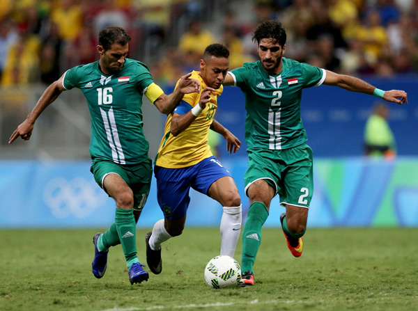 Hosts Brazil held stunning goalless draw with Iraq in Olympic men's football