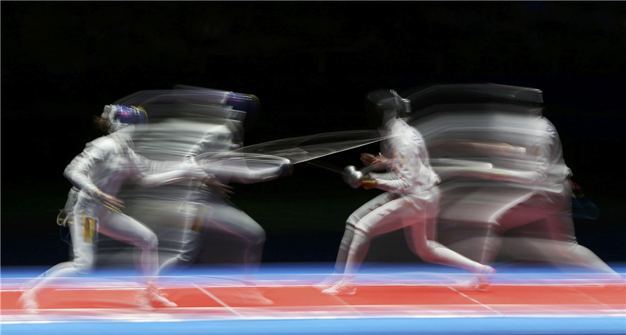 Defending China's women's epee team settles for silver