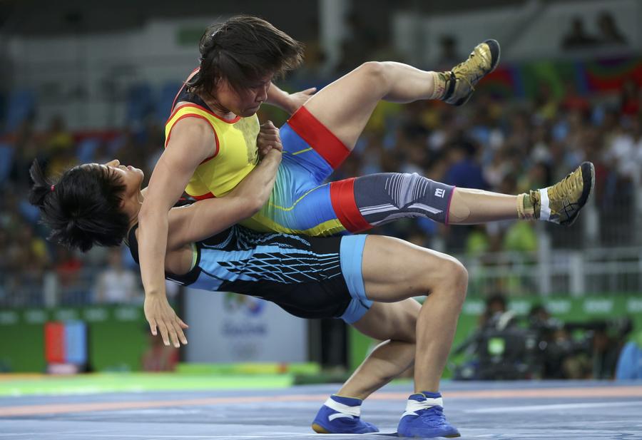 Sun Yanan wins freestyle wrestling bronze