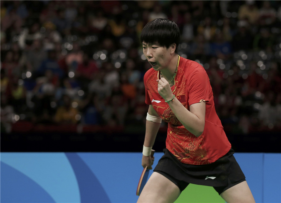China's women's table tennis team sweeps third back-to-back gold