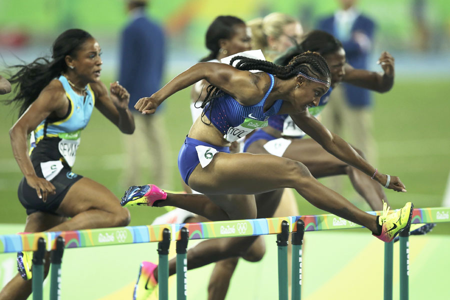 USA's Rollins wins Olympic 100m hurdles gold
