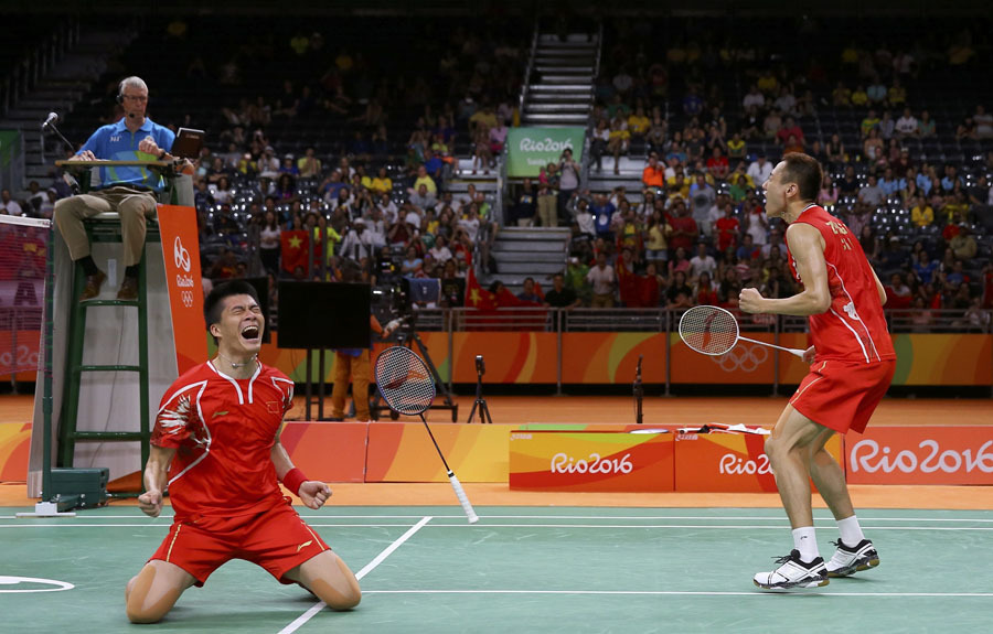 China defeats Malaysia for men's doubles gold in badminton