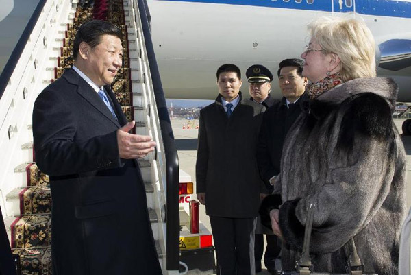 Xi arrives in Sochi for Olympics