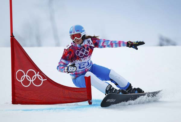 Russia's snowboard couple medals together in Sochi