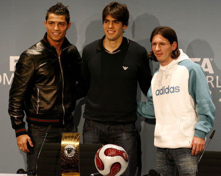 messi and ronaldo. nominee Christiano Ronaldo