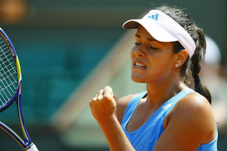 Ivanovic battles into 2nd round, ace record falls