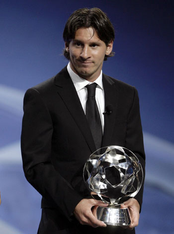 Barca to face Inter, Messi European Club Player of the Year