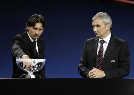 Barca to face Inter, Messi European Club Player of the Year