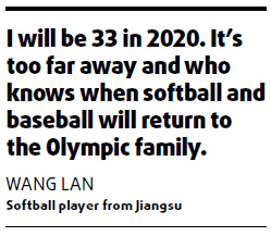 Chinese softball and baseball in limbo