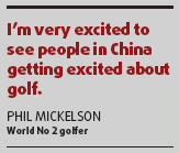 'Lefty' shines in Shanghai golf tournament
