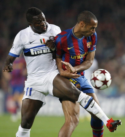 Barcelona beats Inter in Champions League