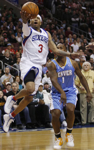 Nuggets spoils AI's return to Philly with 93-83 win