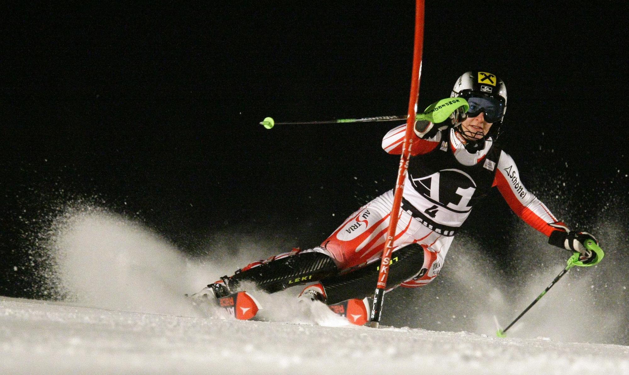 Women's slalom world cup in Flachau