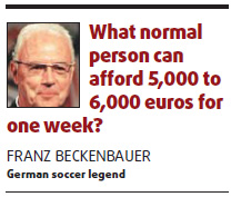 Beckenbauer slams World Cup ticket prices
