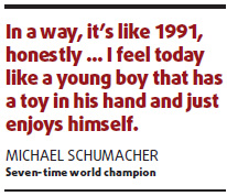 Rejuvenated 'Schumi' impresses