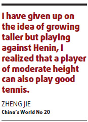 Zheng finds out size not a problem